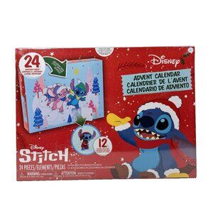 Disney Stitch Christmas Advent Calendar 12 Mini Exclusive Figures 24 Pieces